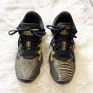 Adidas DON Issue 2 Donovan Mitchell Black & Gold Low Top Sneakers Men’s Size 7.5